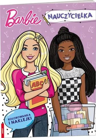Barbie nauczycielka. Kolorowanka z naklejkami