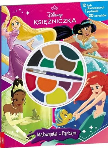 DISNEY KSIĘŻNICZKA. MALOWANKA Z FARBAMI