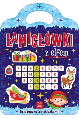 Łamigłówki z elfem. Książeczka z naklejkami