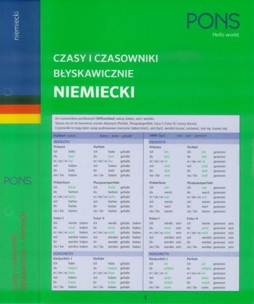 CZASY I CZASOWNIKI BŁYSKAWICZNIE. NIEMIECKI
