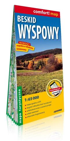 Beskid Wyspowy laminowana mapa turystyczna