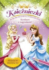 Księżniczki. kolorowanka z naklejkami