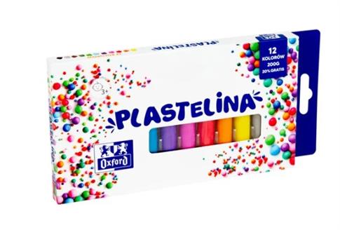PLASTELINA OXFORD 12 KOLORÓW 200G