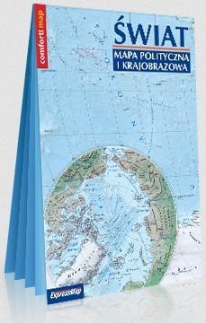 ŚWIAT. MAPA POLITY. I KRAJOBRA. 1: 31000000 W.2020
