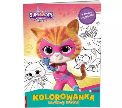 DISNEY SUPERKOTY KOLOROWANKA WEDŁUG KODU