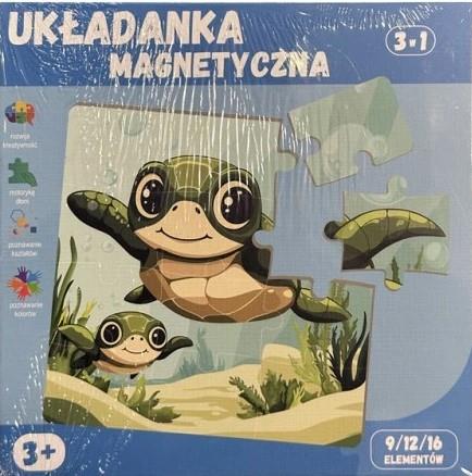 QBI UKŁADANKA MAGNETYCZNA 3W1 ZWIERZĘTA MORSKIE 16