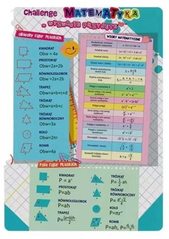 DWUSTRONNA PLANSZA/ŚCIĄGA A4 MATEMATYKA