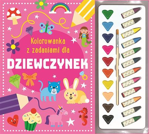 KOLOROWANKA Z ZADANIAMI DLA DZIEWCZYNEK