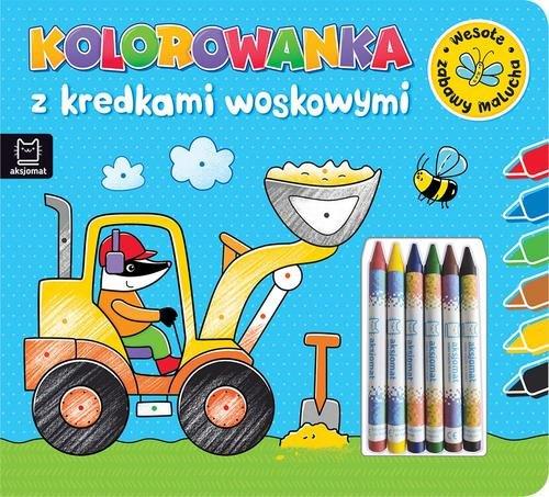 KOLOROWANKA Z KREDKAMI WOSKOWYMI. WESOŁE ZABAWY