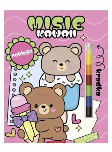 MODUŁOWA KREDKA. KAWAII MISIE Z NAKLEJKAMI - KATAR