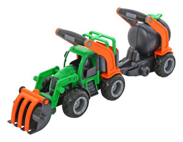 GRIPTRUCK  TRAKTOR-ŁADOWARKA Z CYSTERNĄ W SIATCE