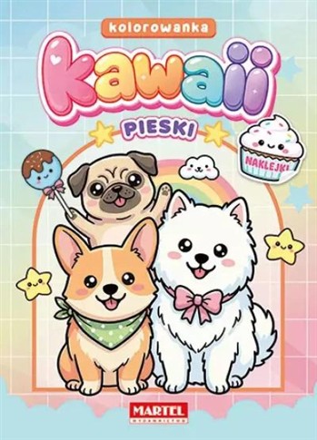 PIESKI KAWAII. KOLOROWANKA  Z NAKLEJKAMI