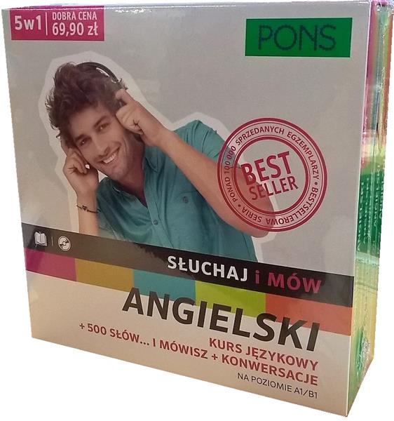 SŁUCHAJ I MÓW. ANGIELSKI KURS JĘZYKOWY, 5 W 1