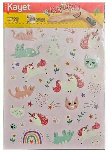 KAYET KIDS - ZESTAW TATUAŻY DLA DZIECI (5 ARKUSZY)