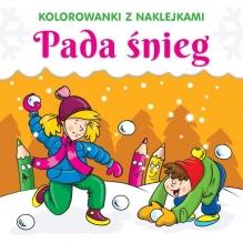 KOLOROWANKI Z NAKLEJKAMI. PADA ŚNIEG