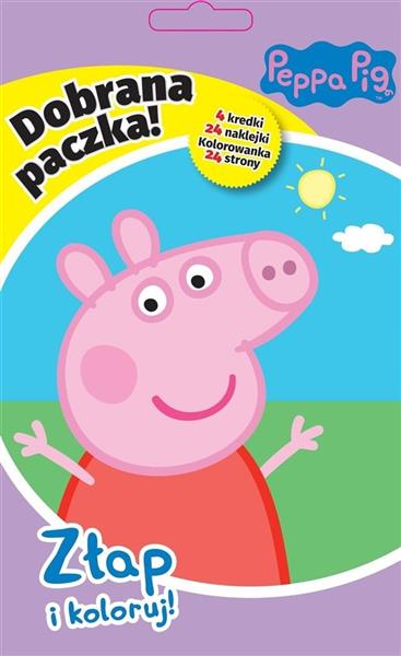 DOBRANA PACZKA. ZŁAP I KOLORUJ. ŚWINKA PEPPA