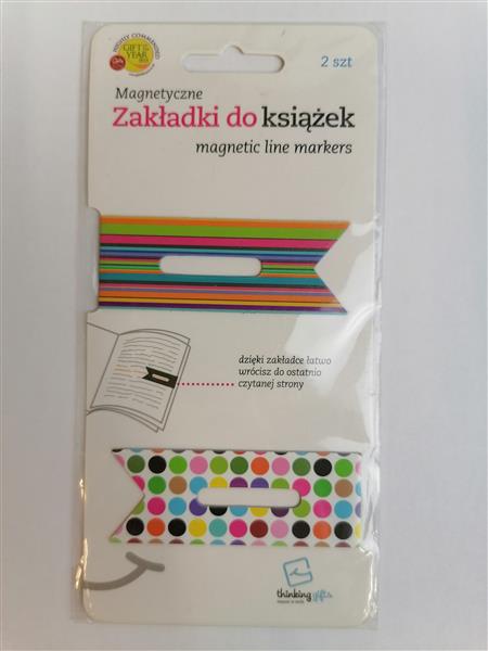 ZAKŁADKI MAGNETYCZNE DO KSIĄŻEK 2 SZT WSTĄŻKA