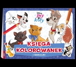 Disney Psy & koty Księga kolorowanek i naklejki BGE-9102