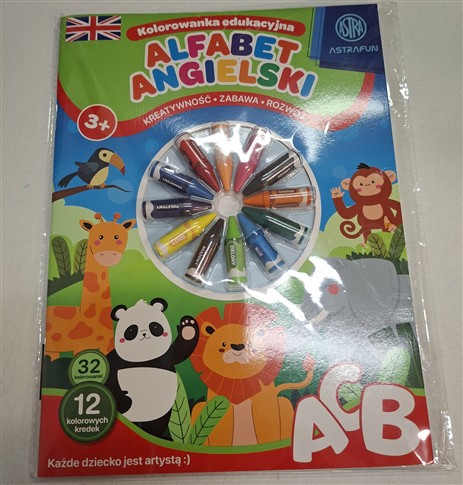 ALFABET ANGIELSKI ASTRAFUN KOLOROWANKA EDUKACYJNA