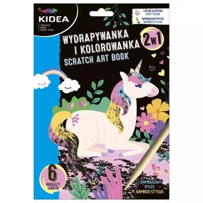WYDRAPYWANKA I KOLOROWANKA JEDNOROŻCE