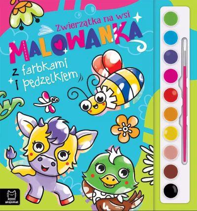 MALOWANKA Z FARBKAMI I PĘDZELKIEM. ZWIERZĄTKA NA W