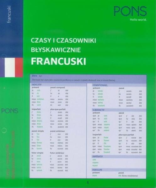 CZASY I CZASOWNIKI BŁYSKAWICZNIE. FRANCUSKI