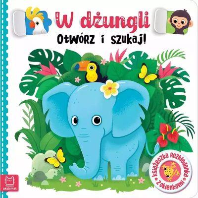 W dżungli. Otwórz i szukaj! Książeczka rozkładanka