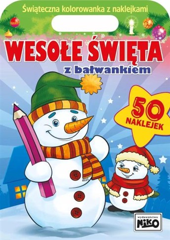 NIKO KOLOROWANKA 50 NAKLEJEK WESOŁE ŚWIĘTA Z BAŁWA