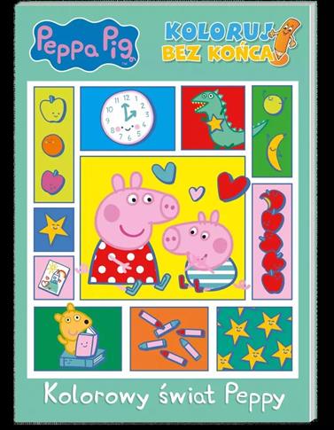 Koloruj bez końca! Świnka Peppa. Kolorowy świat Pe
