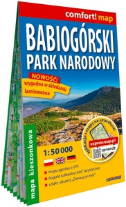 Babiogórski Park Narodowy kieszonkowa laminowana mapa turystyczna 1:50 000