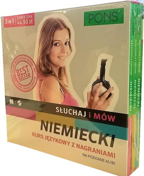 SŁUCHAJ I MÓW. NIEMIECKI KURS JĘZYKOWY, 3 W 1