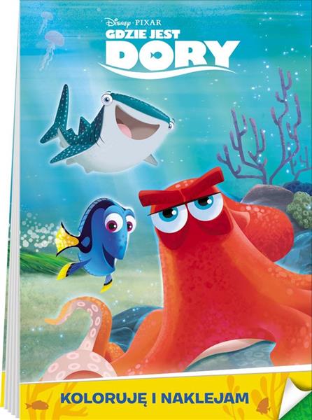 GDZIE JEST DORY. KOLORUJĘ I NAKLEJAM