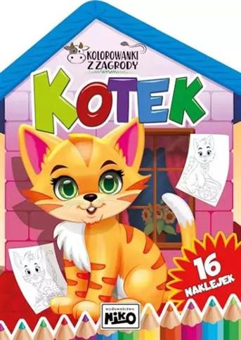Kolorowanki z zagrody. Kotek