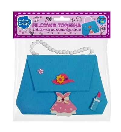 TOREBKA FILCOWA NIEBIESKA Z NAKLEJKAMI STNUX