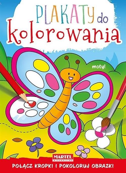 PLAKATY DO KOLOROWANIA. MOTYL