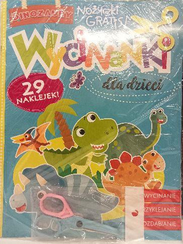 Wycinanki dla dzieci dinozaury nożyczki gratis