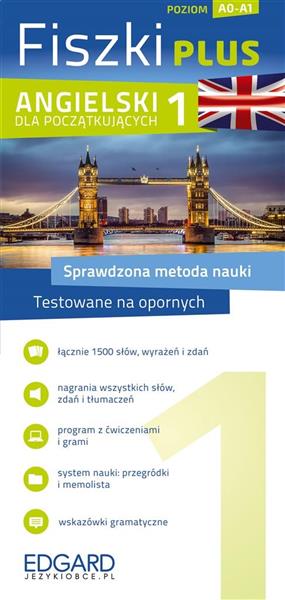 ANGIELSKI. FISZKI PLUS DLA POCZĄTKUJĄCYCH 1