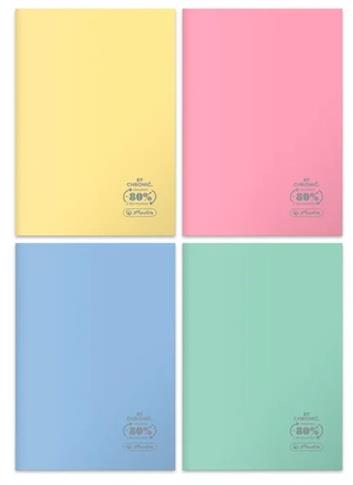 HERLITZ, ZESZYT A5 60# ECO PP PASTEL COLORS MIX