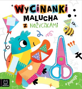 Wycinanki z nożyczkami z papugą