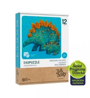 Ekopuzzle 12 x 2 el. Dinozaury i ich dzieci Muduko