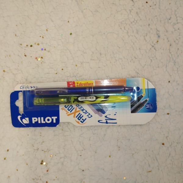 PILOT DŁUGOPIS WYMAZ.NIEBIESKI + ZAKREŚLACZ MIX