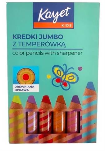 KREDKI KAYET 6 KOL. GRUBE JUMBO + TEMPERÓWKA