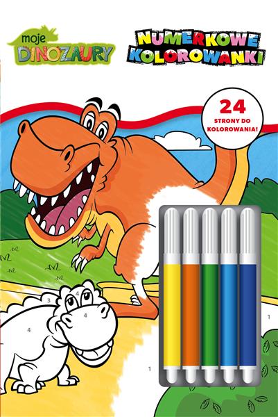 NUMERKOWE KOLOROWANKI. MOJE DINOZAURY