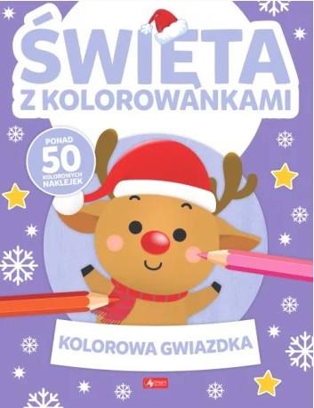 Święta z kolorowankami. Kolorowa gwiazdka