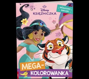 Disney księżniczka mega kolorowanka brokatowe naklejki KOLB-9103