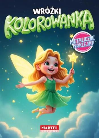 KOLOROWANKA WRÓŻKI Z NAKLEJKAMI METALICZNYMI