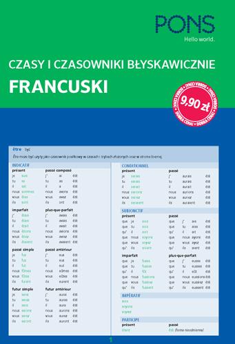 CZASY I CZASOWNIKI BŁYSKAWICZNIE. FRANCUSKI