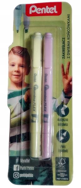 PENTEL ZAKREŚLACZ Z DWIEMA KOŃCÓWKAMI