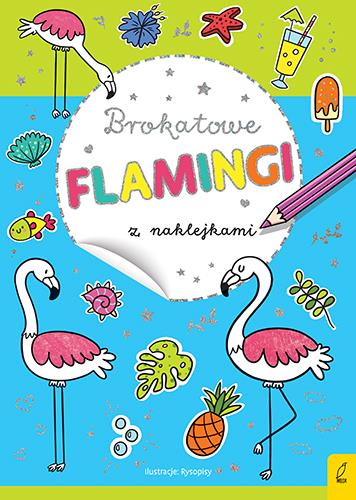 BROKATOWE FLAMINGI Z NAKLEJKAMI