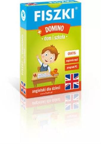 Angielski. Fiszki + Gra Domino - dom i szkoła